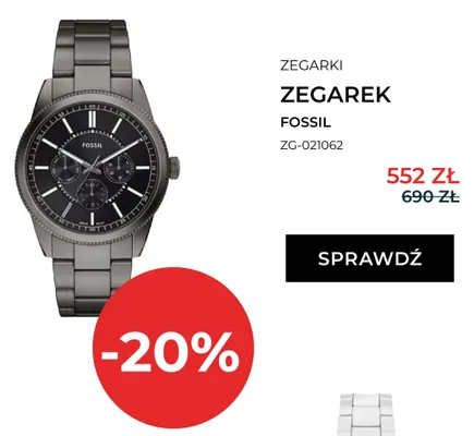 Zegarek Fossil ZG-021062 promocja w Briju
