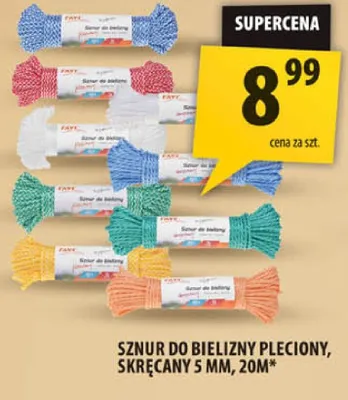 Sznur do bielizny pleciony skręcany 5mm 20m Favi promocja w Arhelan