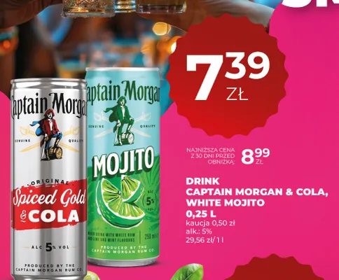 Drink Captain Morgan & Cola 5% promocja w Duży Ben