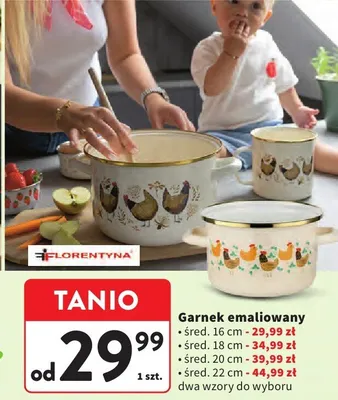Garnek emaliowany promocja w Intermarche