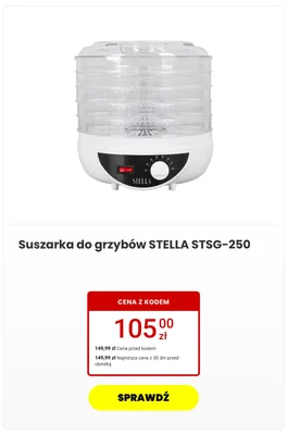 Suszarka do grzybów STELLA promocja w Media Expert