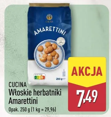 Herbatniki amarettini włoskie promocja w Aldi
