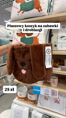 Pluszowy koszyk na zabawki i drobiazgi Pepco Home promocja w Pepco