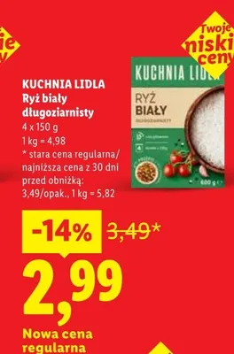Ryż biały długoziarnisty Kuchnia Lidla 4-pak promocja w Lidl