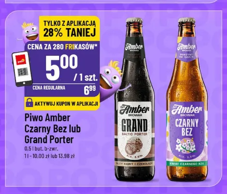 Piwo Amber Czarny Bez promocja w POLOmarket