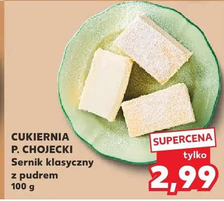 Sernik klasyczny z pudrem Cukiernia P. Chojecki promocja w Kaufland