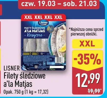 Filety śledziowe K-classic favourites promocja w Aldi