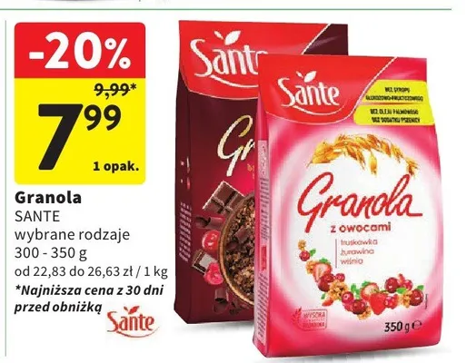 Granola z owocami promocja w Intermarche