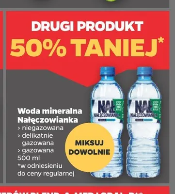Woda mineralna delikatnie gazowana Nałęczowianka promocja w Netto