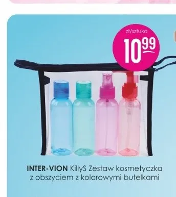Zestaw kosmetyczka z obszyciem z kolorowymi butelkami KillyS Inter-Vion promocja w Drogerie Jasmin