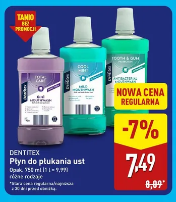 Płyn do płukania ust Tooth & Gum Protection Dentitex promocja w Aldi