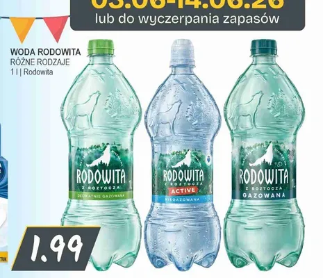 Woda Rodowita promocja w Słoneczko
