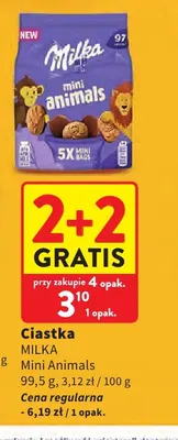 Ciastka Milka Mini Animals promocja w Intermarche