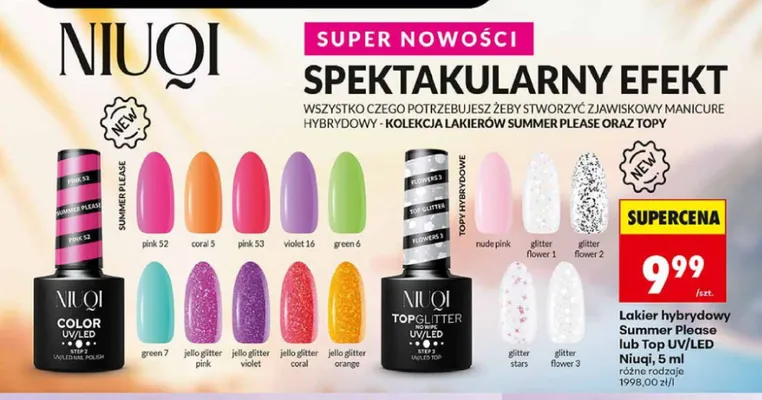 Top UV/LED Niuqi promocja w Biedronka