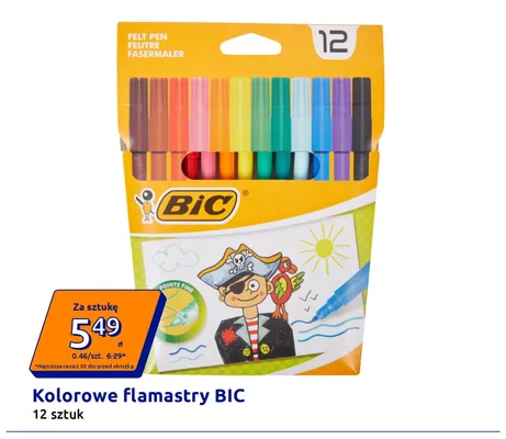 Kolorowe flamastry BIC promocja w Action