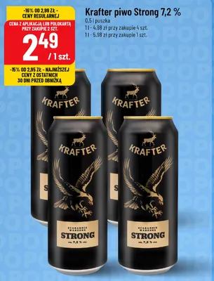 Piwo Krafter Strong 7,2% promocja w POLOmarket