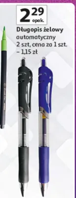 Długopis żelowy automatyczny 2 szt. promocja w Auchan