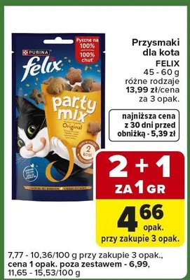 Przysmaki dla kota party mix promocja w Carrefour Express
