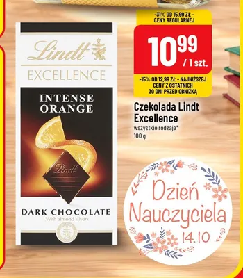 Czekolada Lindt Excellence promocja w POLOmarket