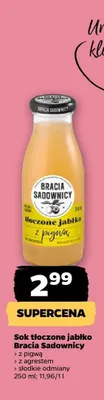 Sok tłoczony jabłko słodkie odmiany Bracia Sadownicy promocja w Netto