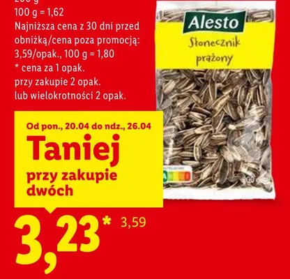 Słonecznik prażony promocja w Lidl
