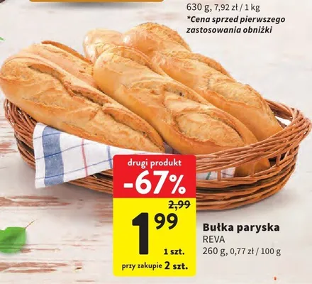 Bułka paryska Reva promocja w Intermarche
