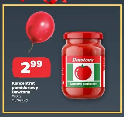 Koncentrat pomidorowy Dawtona promocja w Netto