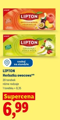 Herbatka owocowa Lipton promocja w Lidl