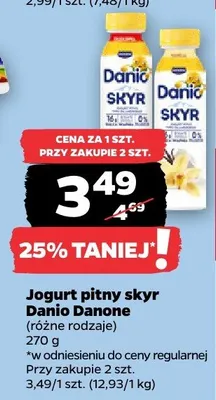 Jogurt pitny skyr Danio, różne rodzaje promocja w Netto