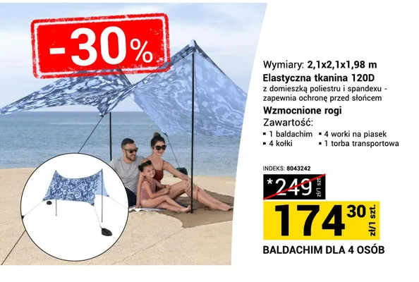 Baldachim dla 4 osób promocja w Merkury Market