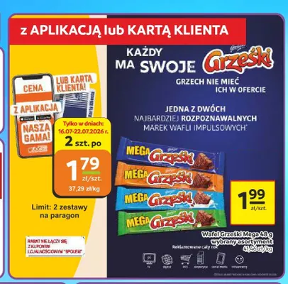 Wafel Grześki Mega kakaowy promocja w Społem Częstochowa