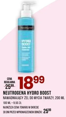 Hydro boost nawadniający żel do mycia twarzy promocja w Drogerie Natura