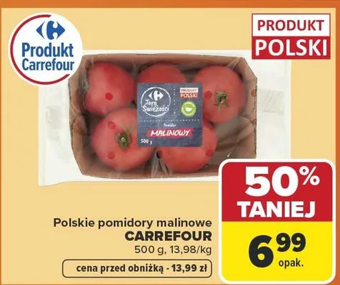 Pomidory malinowe polskie Carrefour promocja w Carrefour Market