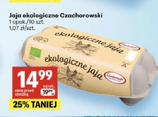 Jaja ekologiczne Czachorowski promocja w Delikatesy Centrum