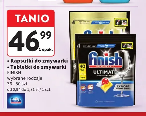 Kapsułki do zmywarki Finish Ultimate promocja w Intermarche