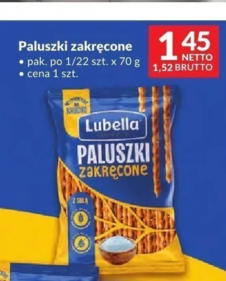Paluszki zakręcone Lubella promocja w Makro