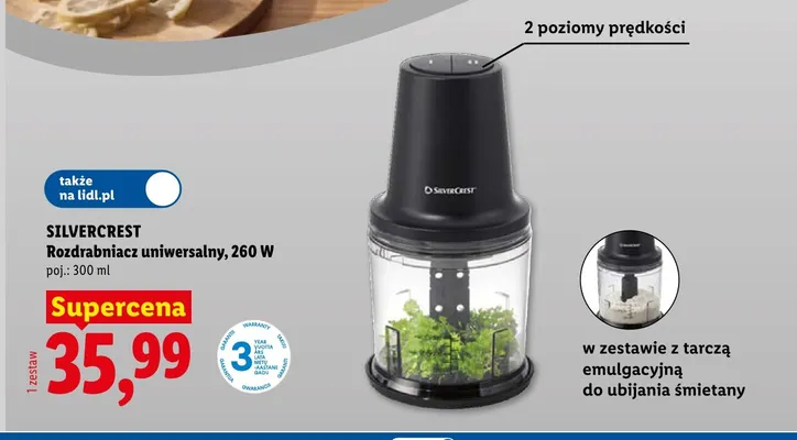 Rozdrabniacz uniwersalny Silvercrest 260W promocja w Lidl