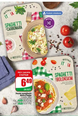 Danie spaghetti a'la Carbonara Bistro Italia promocja w Dino