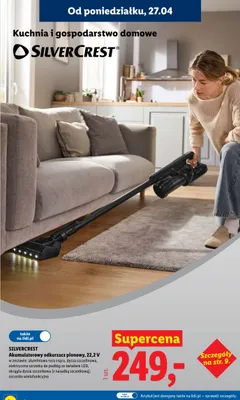 Akumulatorowy odkurzacz pionowy, 22,2V promocja w Lidl