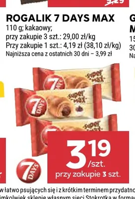 Rogalik kakaowy 7 Days Max 7Days promocja w Stokrotka