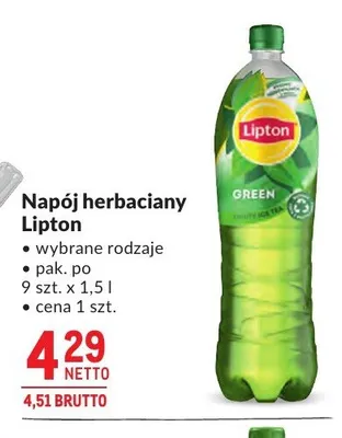 Napój herbaciany Lipton promocja w Makro