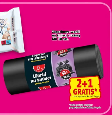 Zapachowe worki na śmieci z taśmą 60 l promocja w Prim Market