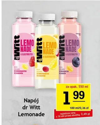 Napój dr Witt Lemonade truskawka promocja w Gram Market