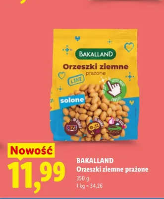 Orzeszki ziemne prażone solone Bakalland promocja w Lidl