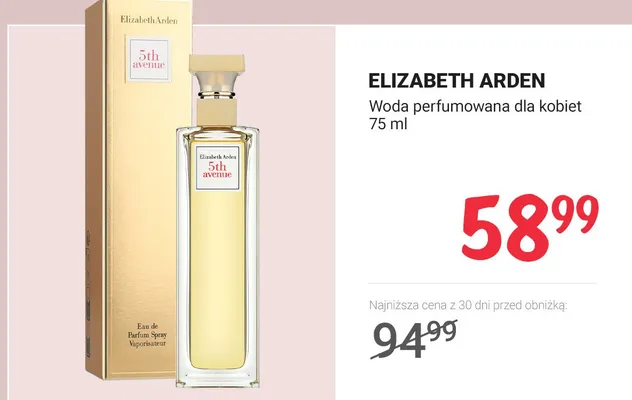 Woda perfumowana dla kobiet 5th Avenue promocja w Rossmann