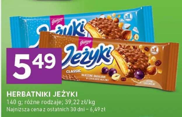 Herbatniki różne rodzaje promocja w Stokrotka