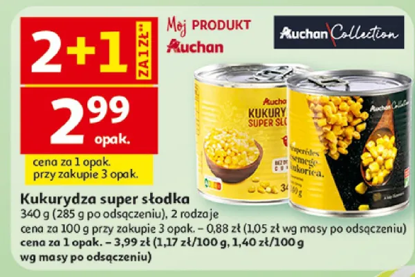 Kukurydza super słodka promocja w Auchan