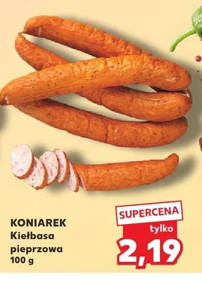 Kiełbasa pieprzowa Koniarek promocja w Kaufland