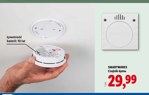 Czujnik dymu Smartwares promocja w Lidl