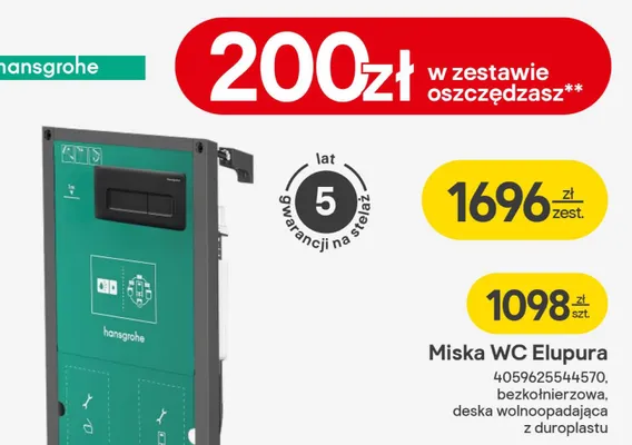 Miska WC Elupura promocja w Castorama